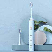(Light Blue) Sonic Electric Toothbrush 5-Speed Electric Toothbrush Usb Rechargeable Electric Toothbrush Couple Style Toothbrush