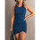 (S, Royal Blue) Solid Ruched Side Pencil Hem Tank Dress 1