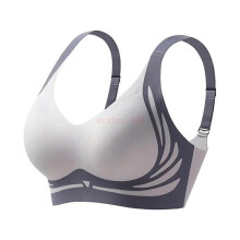 (Blue, L) Super Gather Wireless Push-Up Bra, Lifting Anti-Sagging Wireless Push Up Bra New