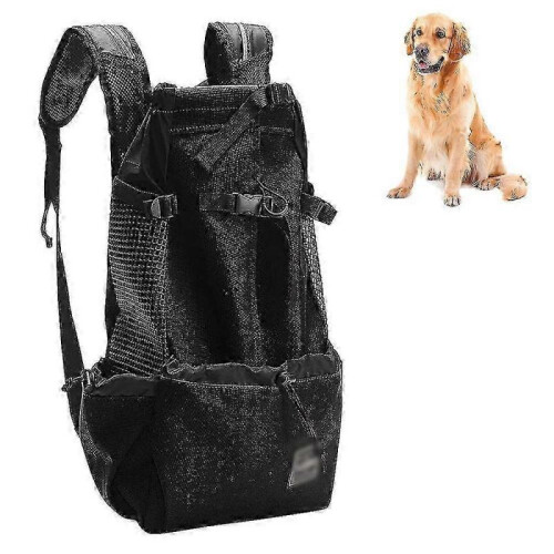 (L, Black) Dog Carrier Backpack For Small And Medium Pets Front Facing Adjustable Dog Backpack Carrier Fully Ventilated 1