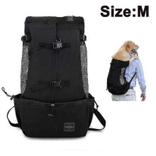 (M, Black) Dog Carrier Backpack For Small And Medium Pets Front Facing Adjustable Dog Backpack Carrier Fully Ventilated