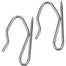 Heavy Duty Zinc Metal Drapery Pin Hooks (50 Pack) for Pencil Pleat Curtains