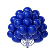 (C, Blue) 50pcs Solid Color Balloons for Christmas Mother's Day Graduation Party Decor