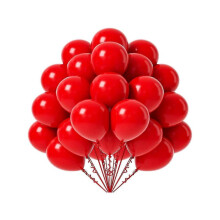 (A, Red) 50pcs Solid Color Balloons for Christmas Mother's Day Graduation Party Decor