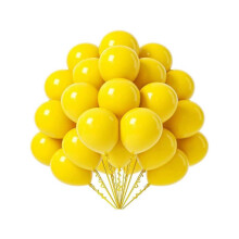 (C, Yellow) 50pcs Solid Color Balloons for Christmas Mother's Day Graduation Party Decor