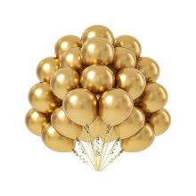 (C, Gold) 50pcs Solid Color Balloons for Christmas Mother's Day Graduation Party Decor