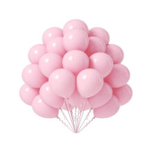 (C, Baby Pink) 50pcs Solid Color Balloons for Christmas Mother's Day Graduation Party Decor