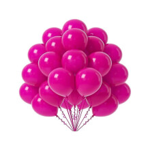 (B, Hot Pink) 50pcs Solid Color Balloons for Christmas Mother's Day Graduation Party Decor