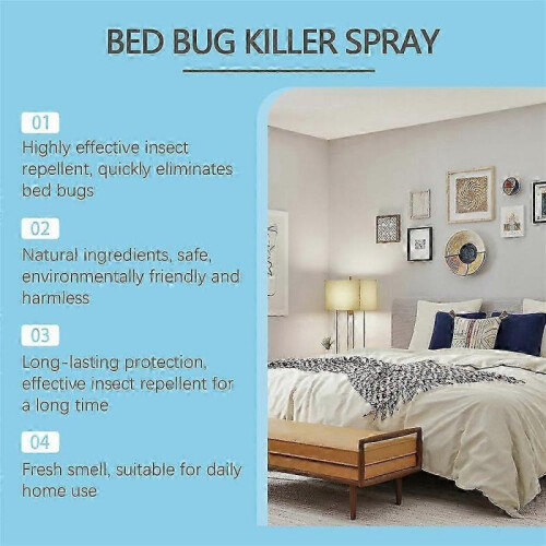 (2pcs) 1-3x Household Bed Bug Spray Remover Bed Sheet Sofa BedBug Removal Prevent Fleas And Bed Bug Bites 1