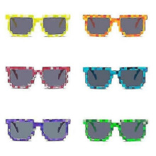 6 Pcs Minecraft Mosaic Sunglasses UV Protection for Kids Outdoor