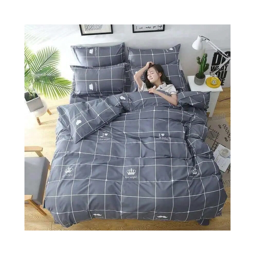 (4, 180x220cm) Quilt Cover1.5x2.0m Student Dormitory Single Duvet Cover Double Duvet Single Child 1.1m Lattice Plant Floral Geometric Pattern-image-OPC-PHK5CMY-NEW