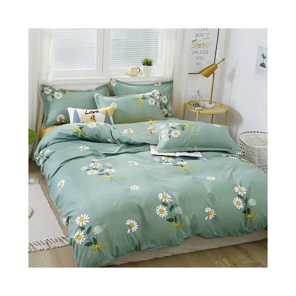 (Little daisy, 180x220cm) Quilt Cover1.5x2.0m Student Dormitory Single Duvet Cover Double Duvet Single Child 1.1m Lattice Plant Floral Geometric Patte-image-OPC-PHK5CPB-NEW