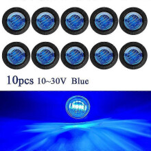 (Blue) Drl 12v 24v Led Side Marker Light Camion Auto Trucks Lorry Trailer Bus Tail Brake Lamp Truck Accesorios Luces Traseras