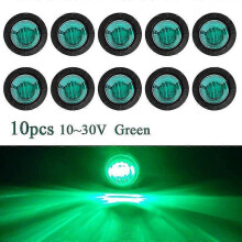(Green) Drl 12v 24v Led Side Marker Light Camion Auto Trucks Lorry Trailer Bus Tail Brake Lamp Truck Accesorios Luces Traseras
