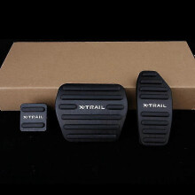 (AT 3pcs Black) Aluminum Car Foot Pedal Accelerator Fuel Brake Pedal Cover Pad For Nissan X-trail X Trail Xtrail T32 2014-2019 2020 Accessories