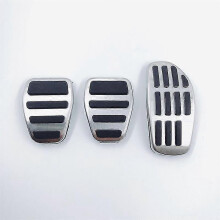 (Without Logo MT 3pcs) Aluminum Car Foot Pedal Accelerator Fuel Brake Pedal Cover Pad For Nissan X-trail X Trail Xtrail T32 2014-2019 2020 Accessories