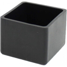 Square Rubber End Caps for Chairs, Tables, Furniture Legs, 50mm (Black 4pcs)
