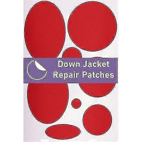 (Red) Down Jacket Repair Pre-cut, Self-adhesive, Soft, Waterproof