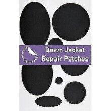 (Black) Down Jacket Repair Pre-cut, Self-adhesive, Soft, Waterproof