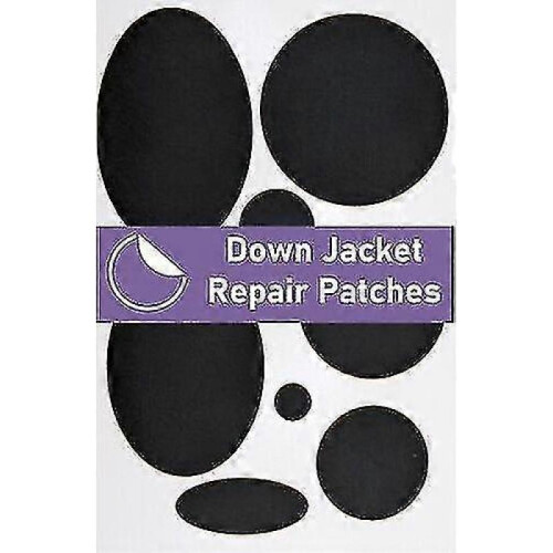 (Black) Down Jacket Repair Pre-cut, Self-adhesive, Soft, Waterproof