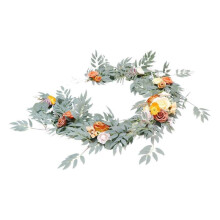Artificial Eucalyptus Garland with Flowers 180cm for Wall Decor