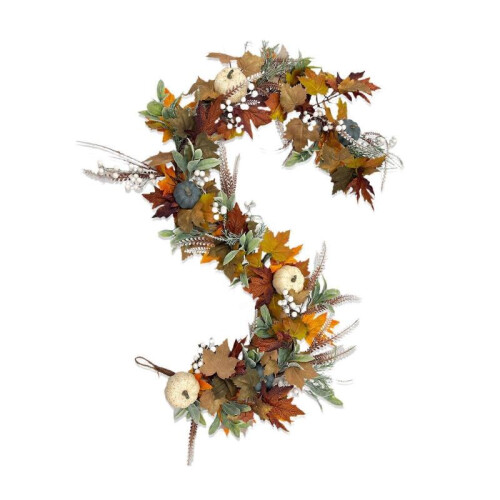 Artificial Fall Garland Maple Leaf Pumpkin Vine Decor for Fall Wedding Party 1