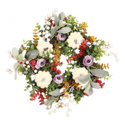 Large Eucalyptus Wreath Flowers Out Front Window Garland Decor