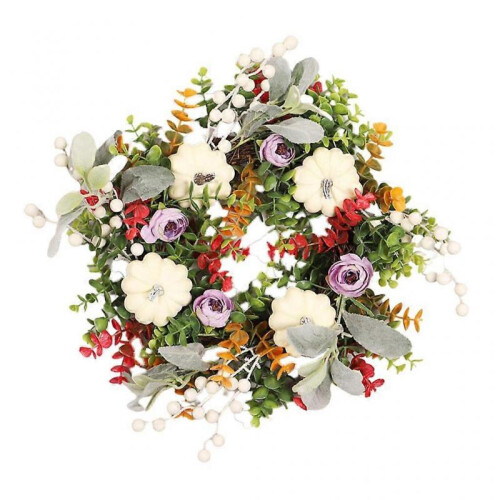 Large Eucalyptus Wreath Flowers Out Front Window Garland Decor 1