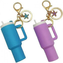 9.5x5x3cm Mini Cup Keychain, 2 Pack Personalized Cute Tumbler Keychain