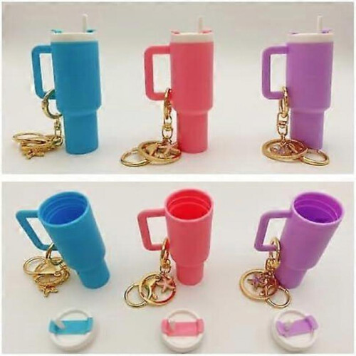 9.5x5x3cm  Mini Cup Keychain, 2 Pack Personalized Cute Tumbler Keychain 1