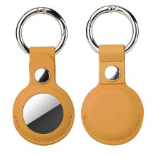 Dww-(Jaune) tui en cuir, porte-cls AirTag, tui rayures portable AirTag, tui cls, enfants, animaux de compagnie