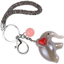 Dww-Porte-cls couleur caf - porte-cls lphant mignon - pendentif en acrylique - mini porte-cls cratif animal Saint Valentin - nouveau dessin anim