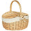 Picnic Fruit Basket with Lid - Wicker Storage for Bread & More 1