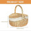 Picnic Fruit Basket with Lid - Wicker Storage for Bread & More 2