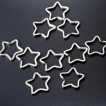 Dww-Lot de 30 Anneaux fendus en Mtal en Forme d'toile Idal pour Porte-cls