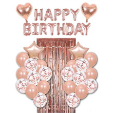 (B, Rose Gold) 40pcs Party Balloon Set for Birthday Back to School Valentine Mother's Day Graduation