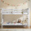 Home Discount (White) Milan Bunk Bed High Sleeper Ladder Solid Wood Pine 3