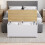 Vida Designs (White) Arlington Storage Ottoman Wood Blanket Toy Box Oak 2