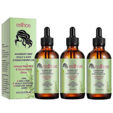 3pcs Rosemary Mint Scalp & Hair Strengthening Oil with Biotin & Essential Oils, Nourishing Treatment Split Ends And Dry Hair