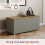 Vida Designs (Grey) Arlington Storage Ottoman Wood Blanket Toy Box Oak 5