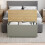 Vida Designs (Grey) Arlington Storage Ottoman Wood Blanket Toy Box Oak 2