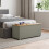 Vida Designs (Grey) Arlington Storage Ottoman Wood Blanket Toy Box Oak 1