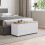 Vida Designs (White) Arlington Storage Ottoman Wood Blanket Toy Box Oak 1