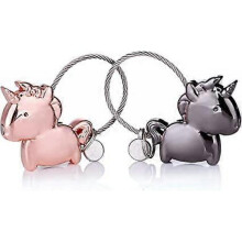 Dww-Porte - cls pour couples, 2 aimants personnaliss petit porte - cls amovible, cadeau d'anniversaire pour les couples d'amis (noir + or rose)
