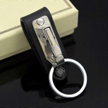 Dww-Un porte-cls ceinture noire crochet porte-cls ceinture en simili cuir