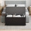 Vida Designs (Black) Leon Room Storage Ottoman Wood Bench Stool 4