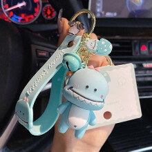 DWW-Hommes Femmes Garons Filles Silicone Mignon PVC Dessin Anim Animal Porte-cls (Dinosaure) Creative Nouvel An Cadeau Sacs Poupe Pendentif Cl De Voit