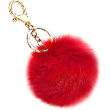 Dww-Doux Artificielle Fourrure (Rouge) De Lapin Porte-cls Pompon Balle Duveteux Porte-cls Valise Sacs Dos Accessoires Charme pour Les Femmes Filles