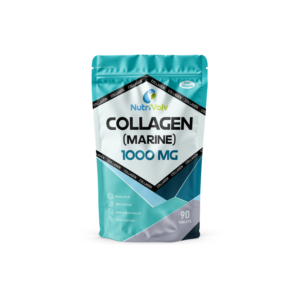 Nutrivolv Collagen (Marine) 1000Mg | 90 Tablets | Skin Anti Ageing Tissue Joints