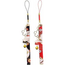 2pcs Fortune Cat Pendant Cat Bell Mobile Phone Charm Hanging Phone Strap Cars Key Ring Wealth Health Charm Keychains for Car Keys Fortune Cat Phone Ch